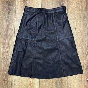Massimo Dutti Black A-Line Knee Length Skirt Size S